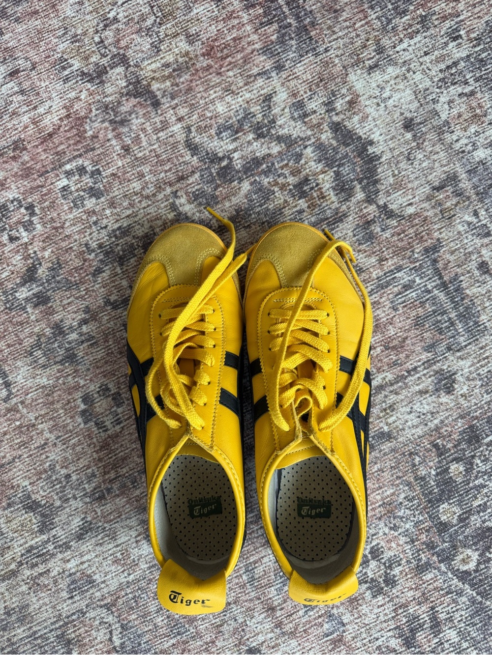 Onitsuka Tiger by Asics Yellow with Black Stripes Men’s Sneakers